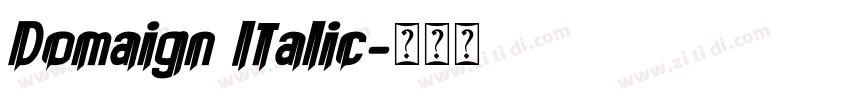 Domaign Italic字体转换